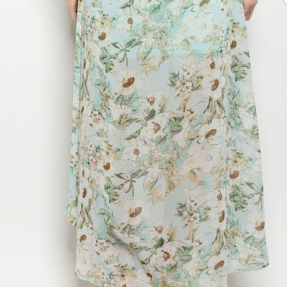 💦MINT FLORAL DRESS - Picture 4 of 4